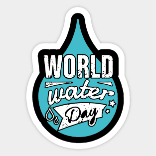 water conservation on world water day Sticker